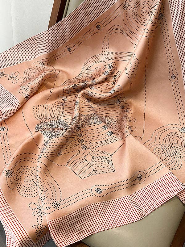 U.Z. Polka-Dot Leisure Fashion Scarf: BEIGE