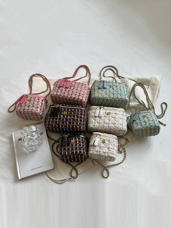 UZ Wholesale Store - Chains Geometric Zipper Crossbody Bags Bags Accessories Bags: PINK / LARGE SIZE