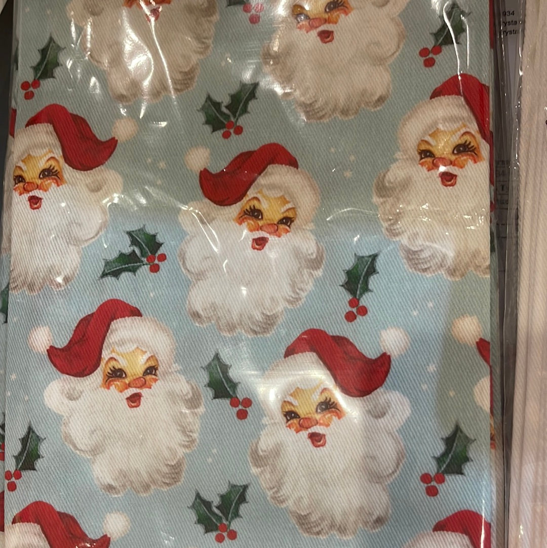 Mary Square Tea Towel Vintage Santa