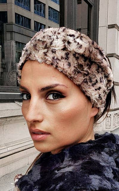 Headband: Faux Fur 100% Polyester / Headband with Twist / Highland in Skye