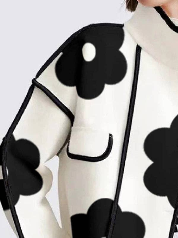 UZ Wholesale Flower Print Loose Jacket XL