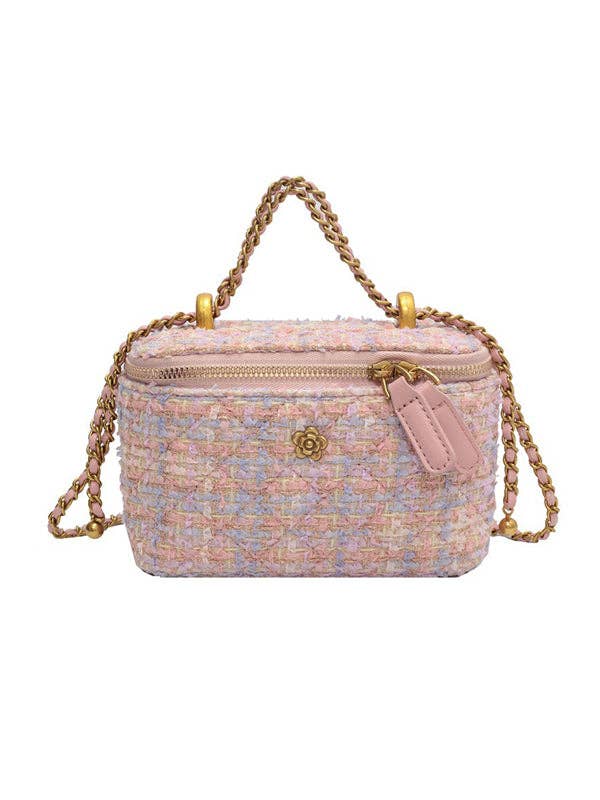 UZ Wholesale Store - Chains Geometric Zipper Crossbody Bags Bags Accessories Bags: PINK / LARGE SIZE