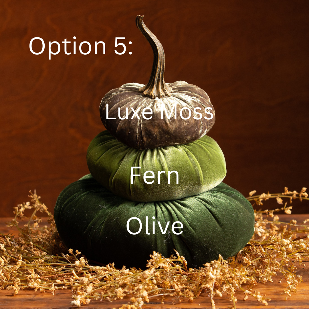 Your Heart's Content - Pumpkin Stacked Decor, Centerpiece Statement, Wedding Decor: Option 2: Gold Rust Olive