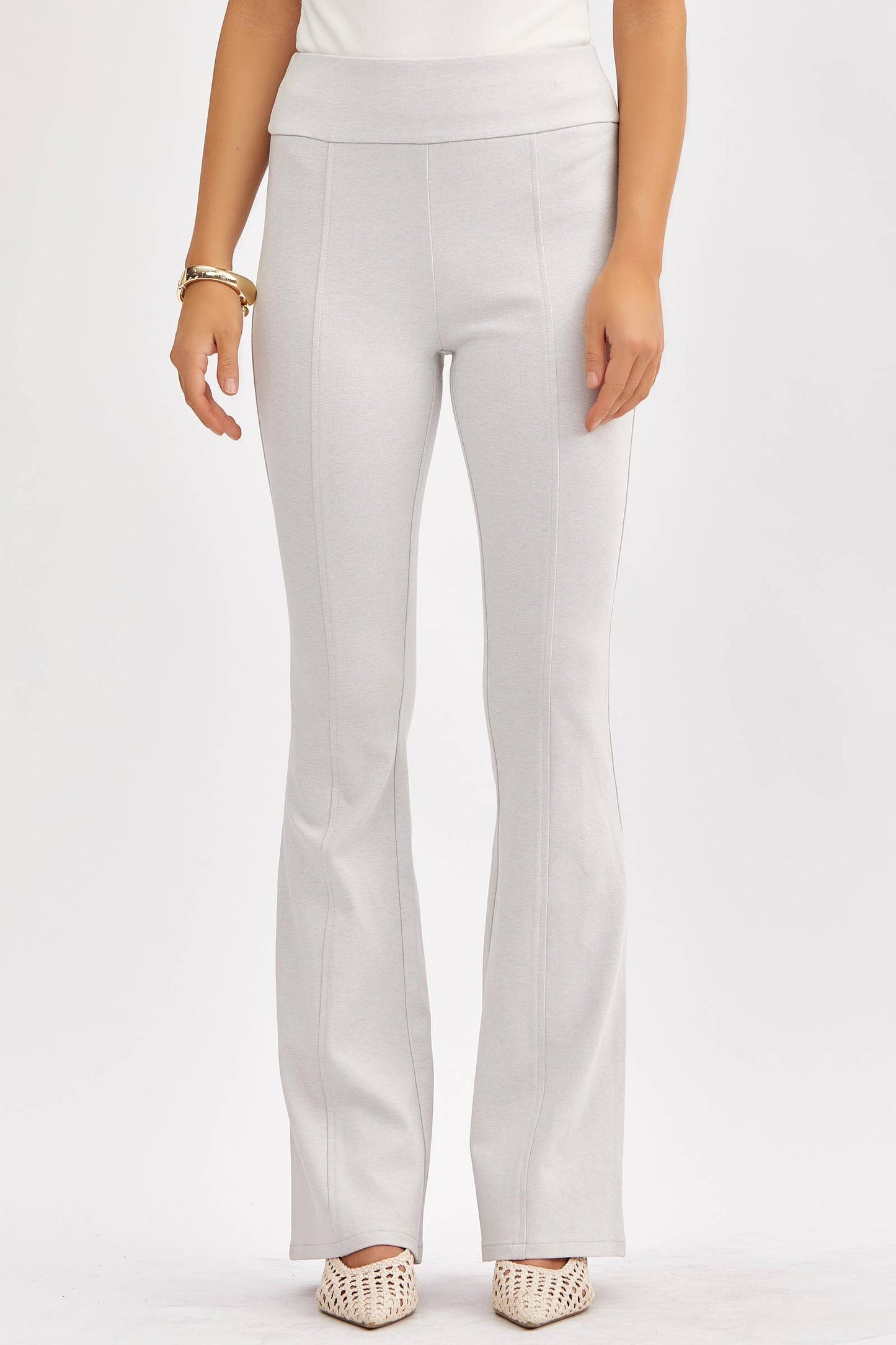 Dear Scarlett - Magic High Waisted Kick Flare Pants: VIOLET / XL