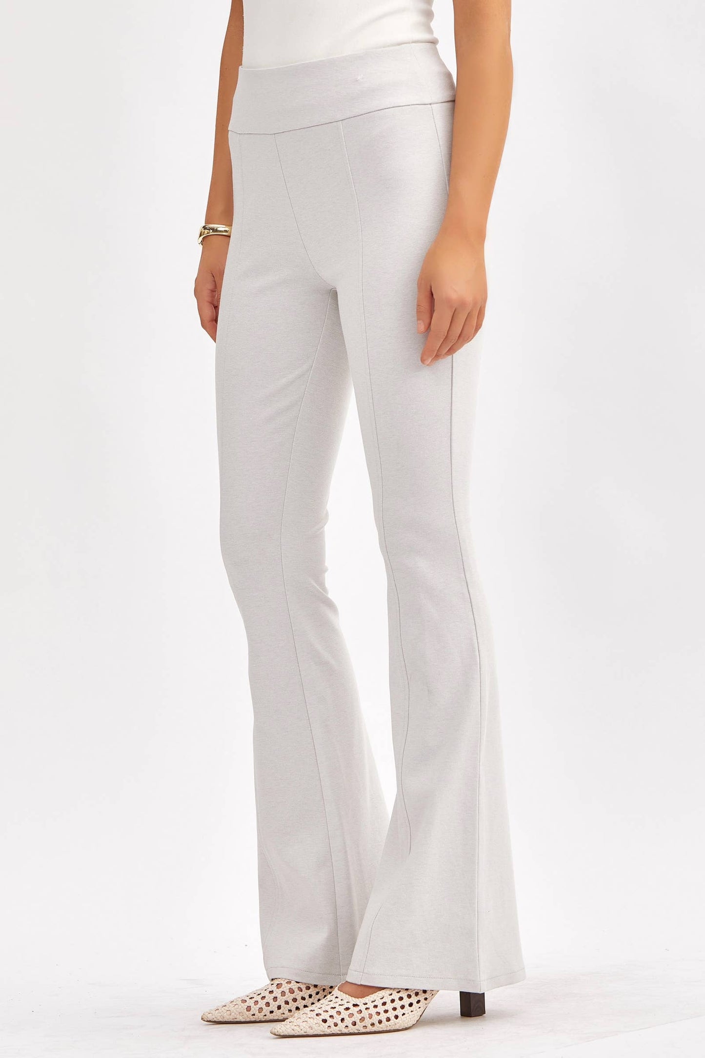Dear Scarlett - Magic High Waisted Kick Flare Pants: VIOLET / XL