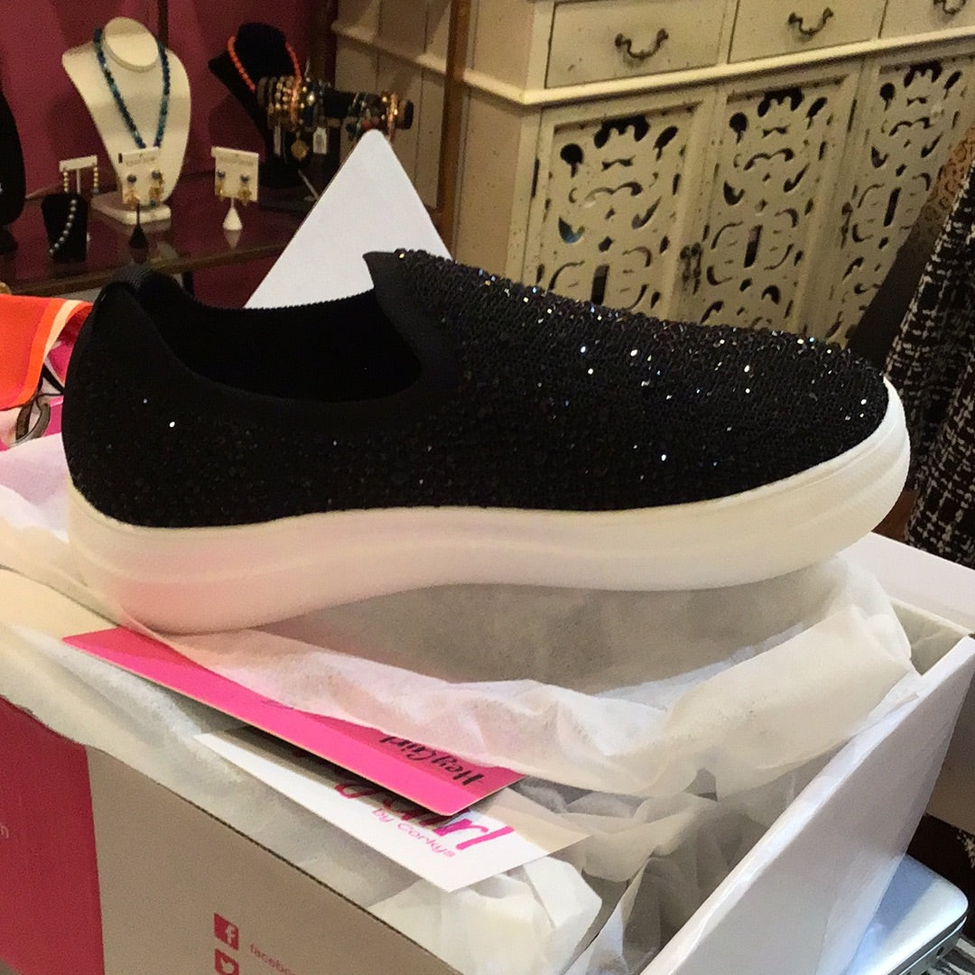 Hey Girl by Corky’s Slip On Crystal Tennis Shoe