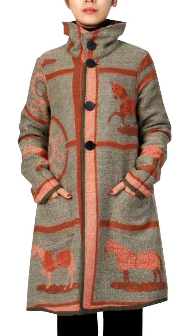 Winding River - Equestrian Orange Reversible Coat – Gallop Collection: L