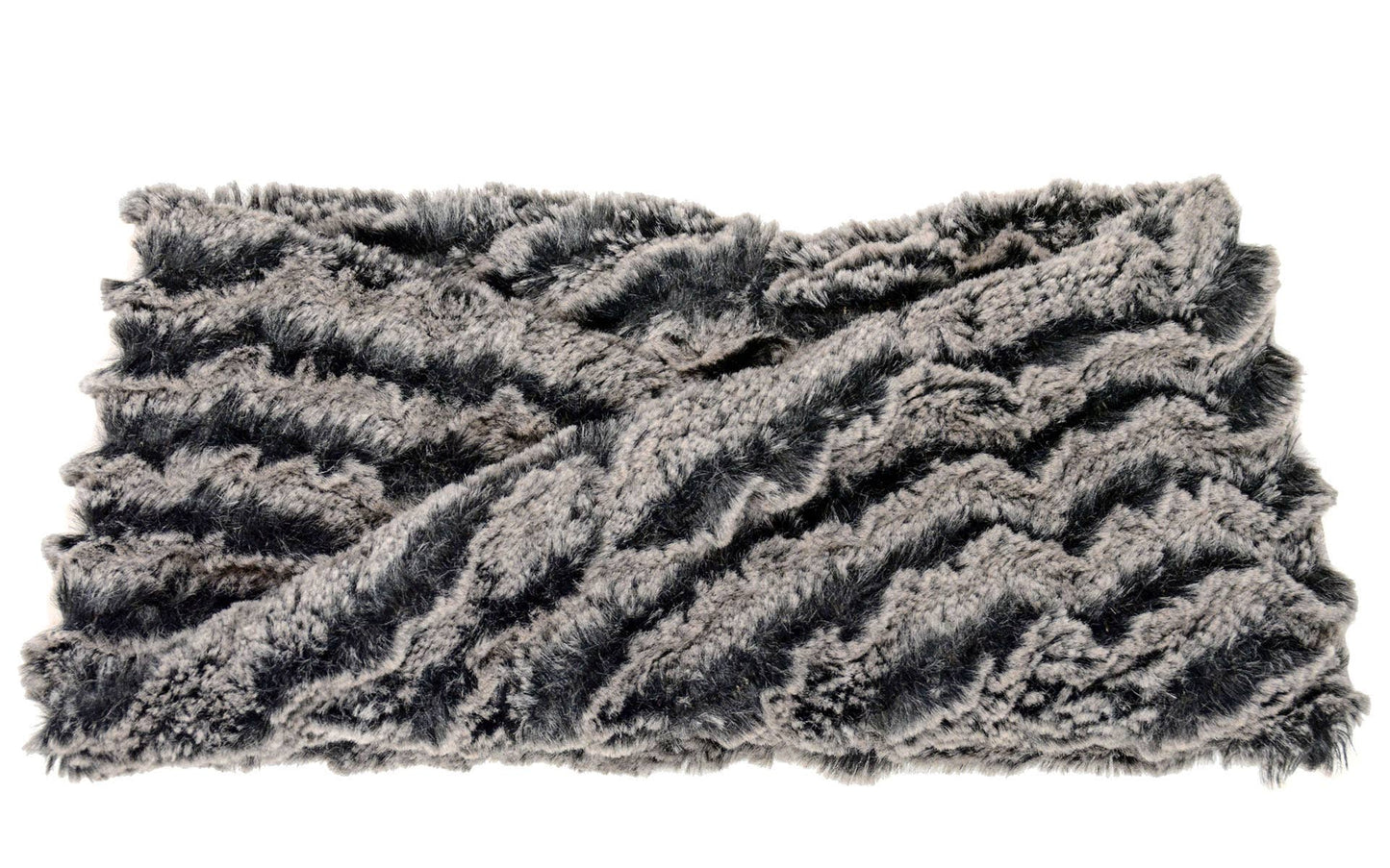 Headband: Faux Fur 100% Polyester / Headband with Twist / Carpathian Lynx