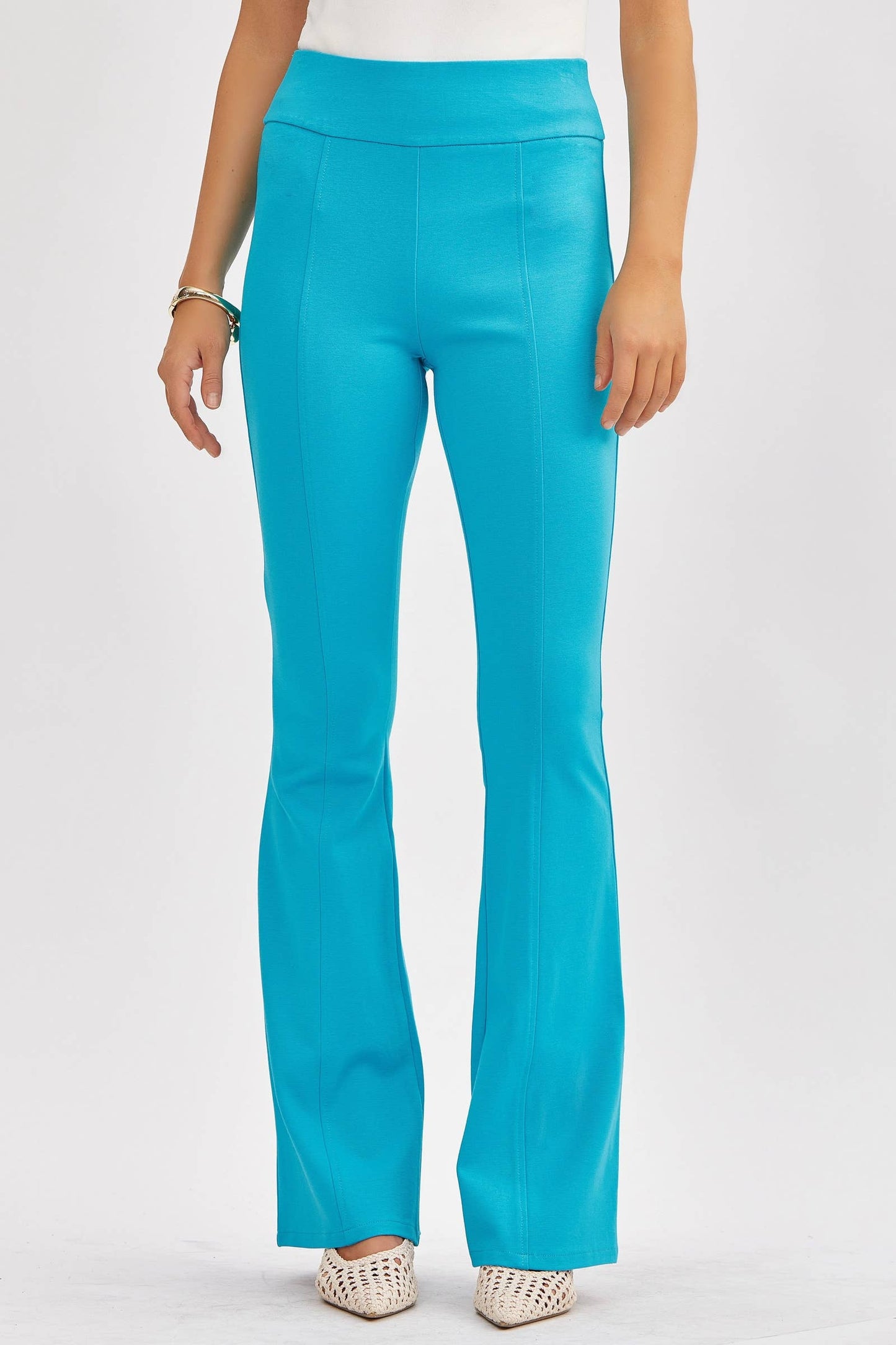 Dear Scarlett - Magic High Waisted Kick Flare Pants: VIOLET / XL