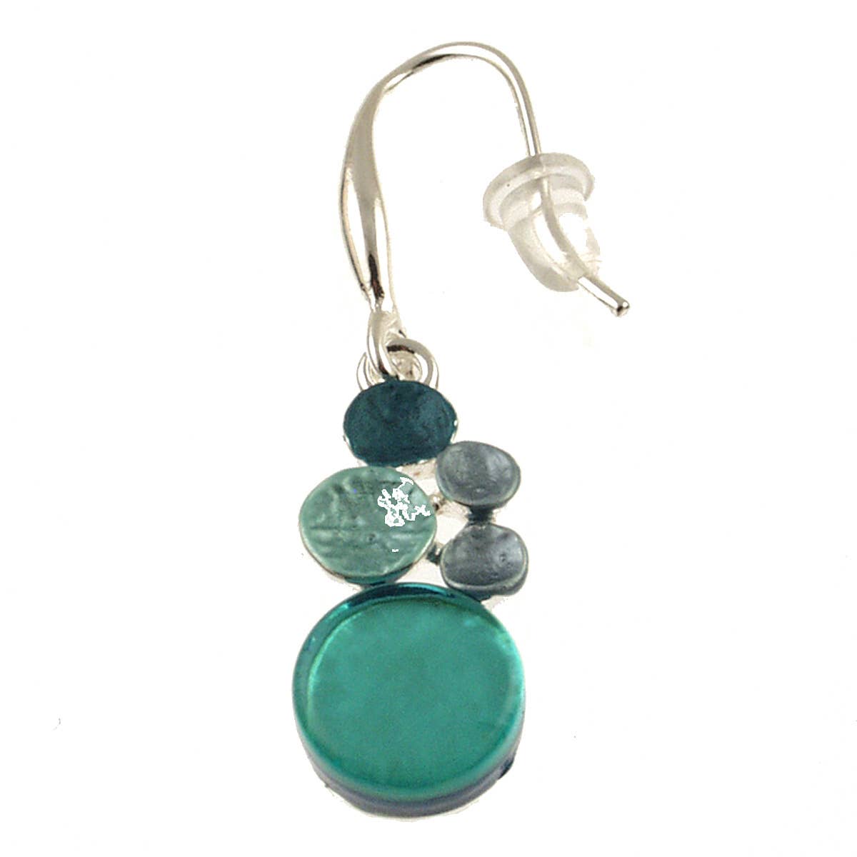Origin Jewelry - Multi Dot Earring, Two-Tone Shell & Resin: Blue