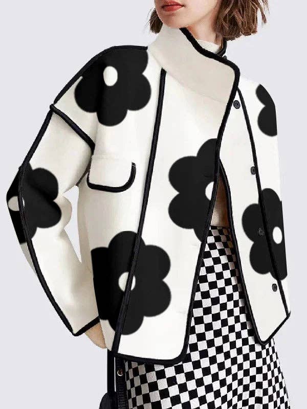 UZ Wholesale Flower Print Loose Jacket XL