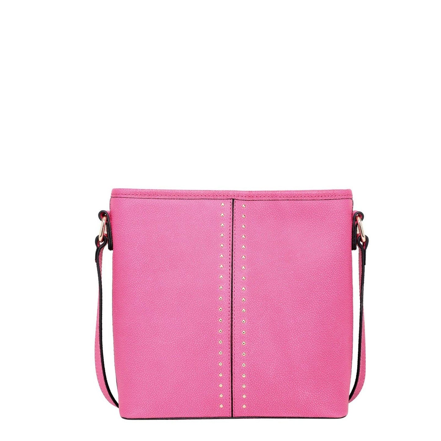 Montana West - Montana West Genuine Leather Safety Travel Crossbody: Hot Pink