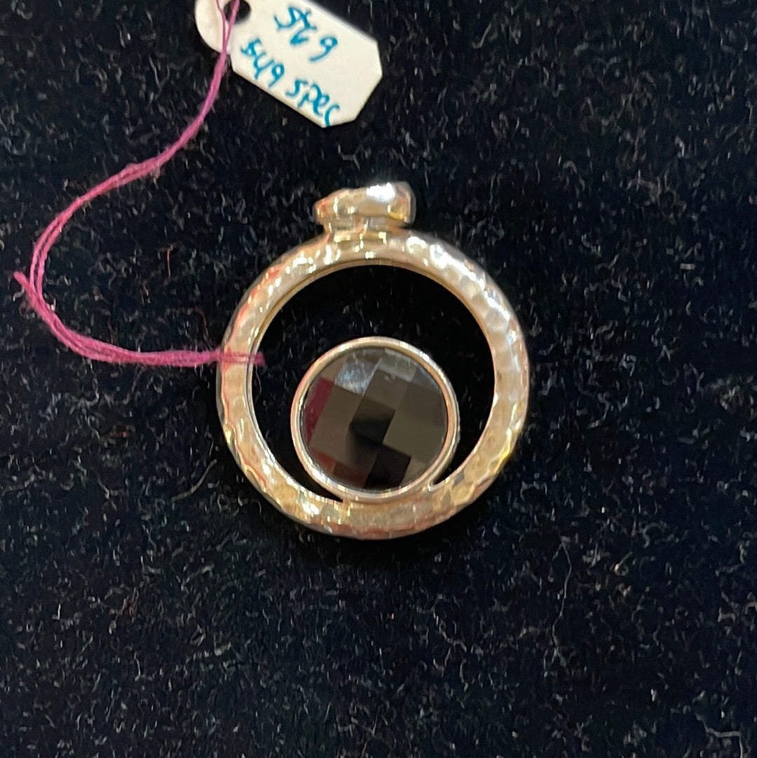 Sterling Silver & Swarovski Crystal Slide Pendant