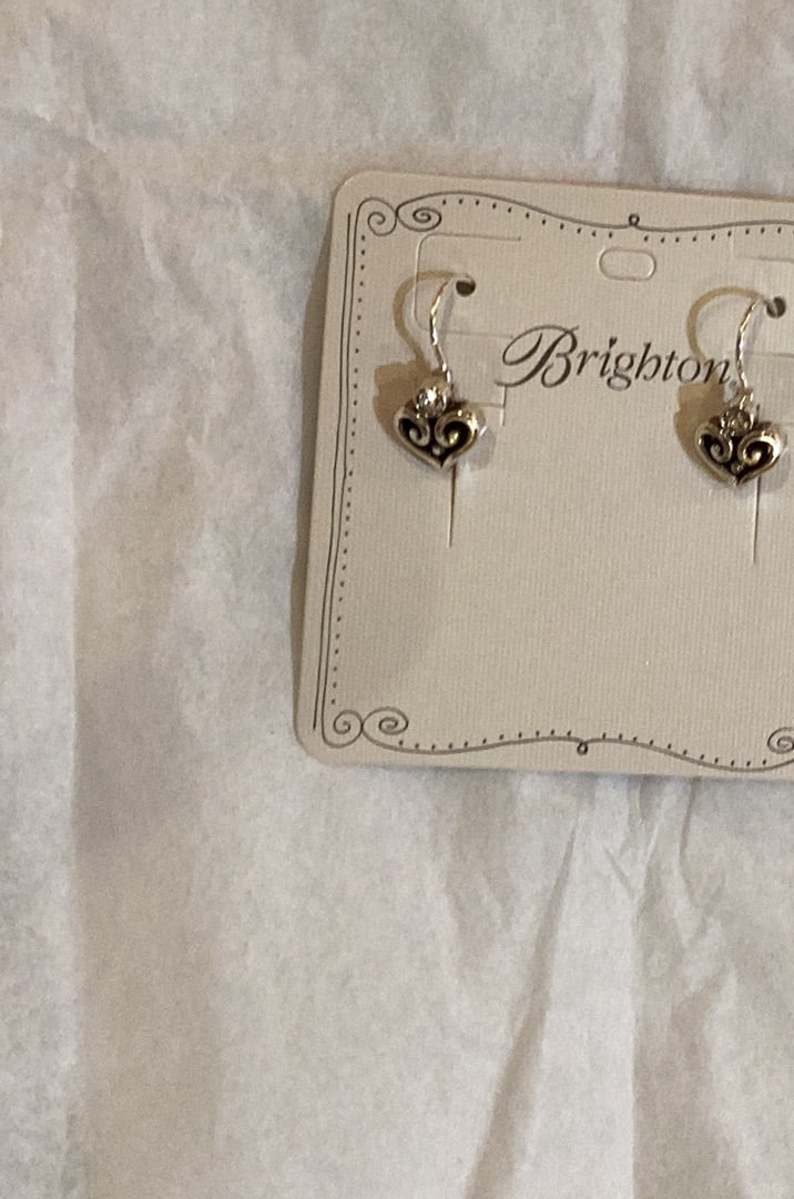 Brighton ALCAZAR Heart LVRBK EARRINGS DANGLE