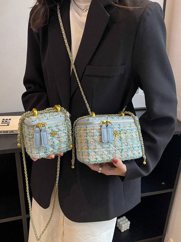 UZ Wholesale Store - Chains Geometric Zipper Crossbody Bags Bags Accessories Bags: PINK / LARGE SIZE