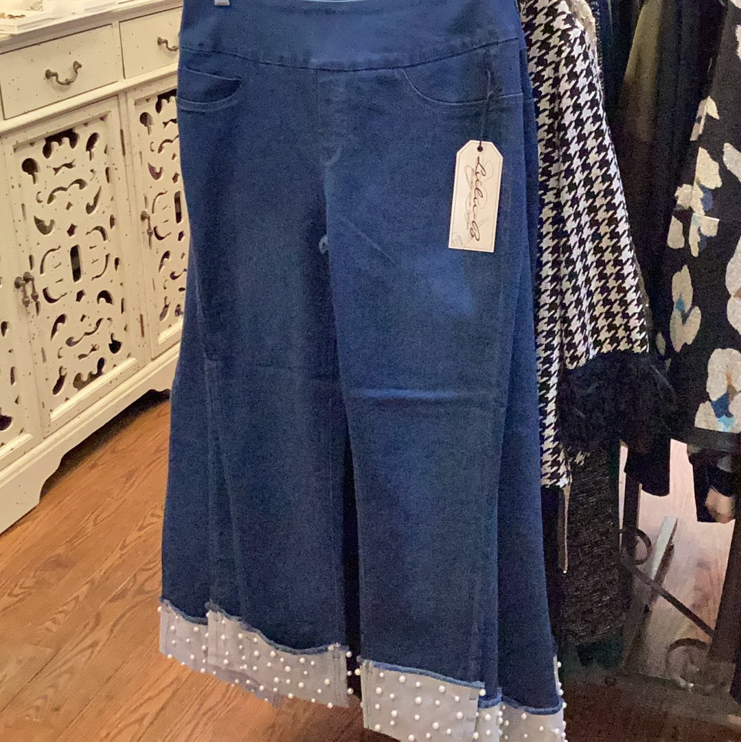 Lulu-B Pearl Cuff Denim