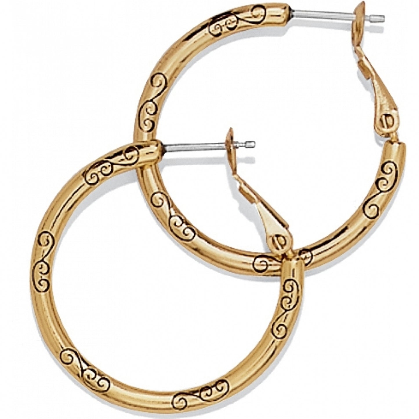 Brighton Small Hoop Charm Earrings-Gold