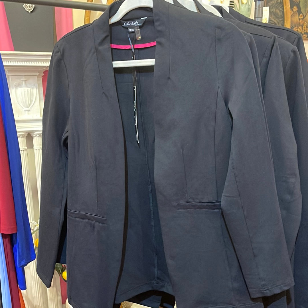 Charlie B Solid Knit Blazer Jacket