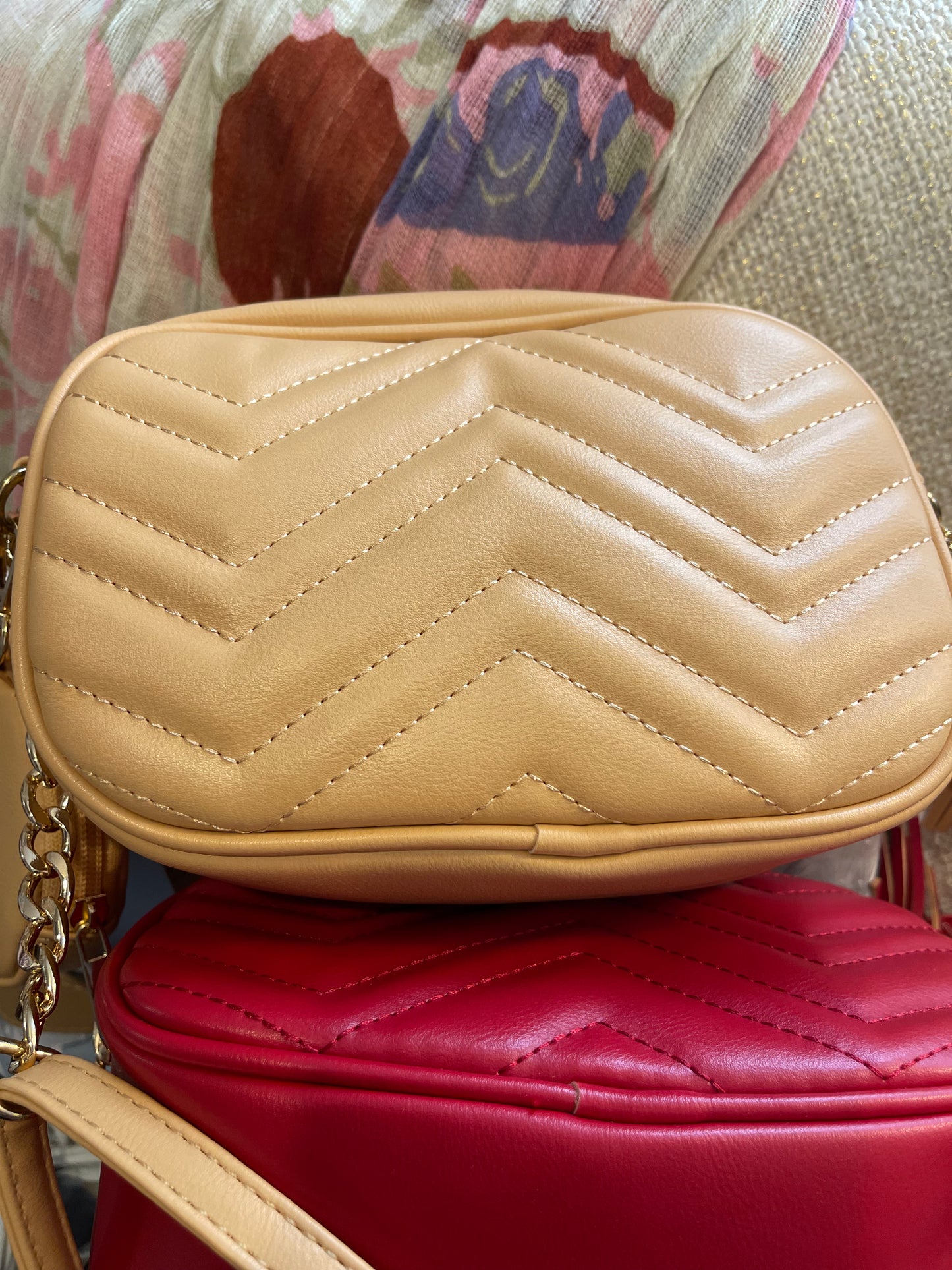 Quilted Crossbody with pods case