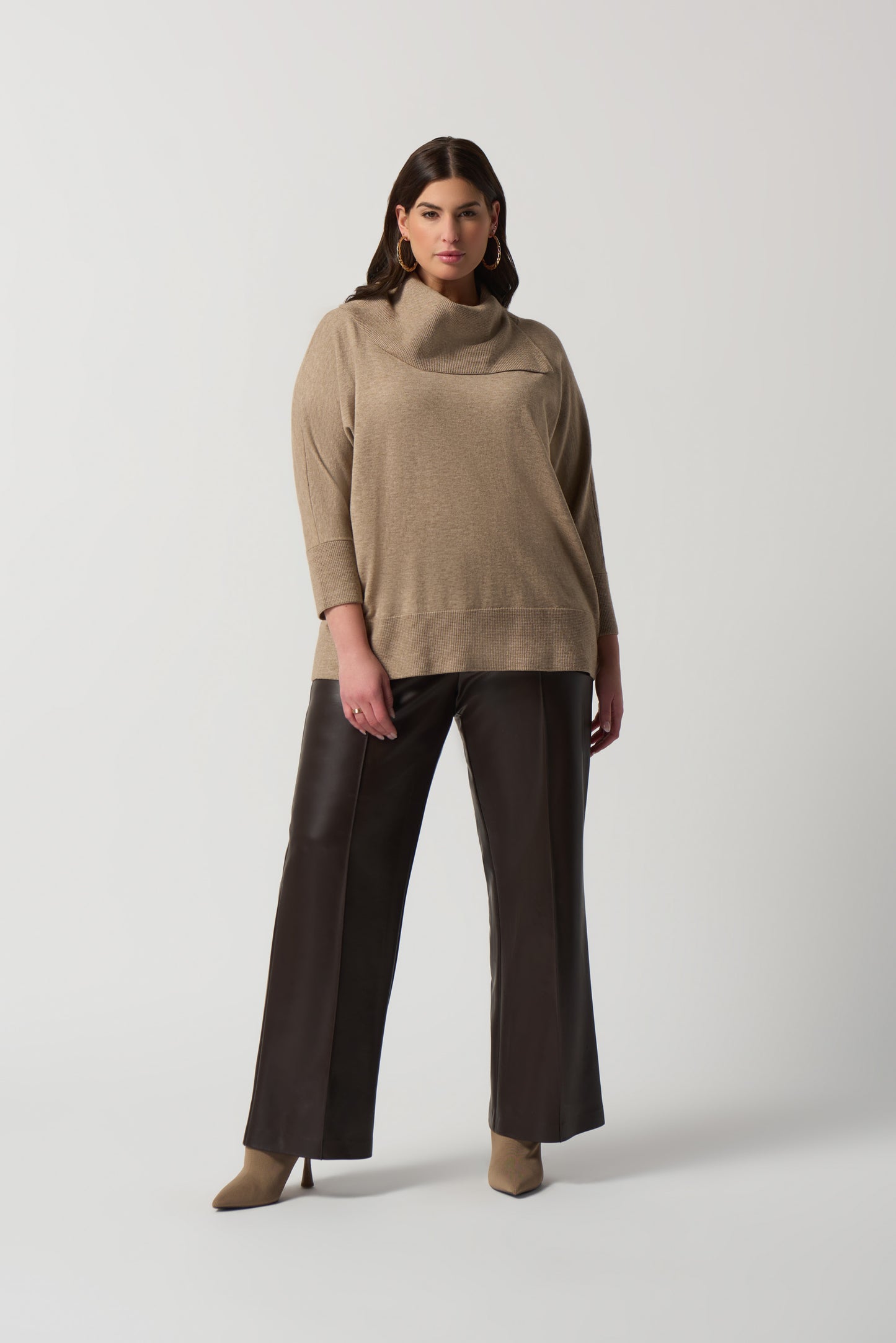 Joseph Ribkoff Faux-Leather Straight-Leg Pants