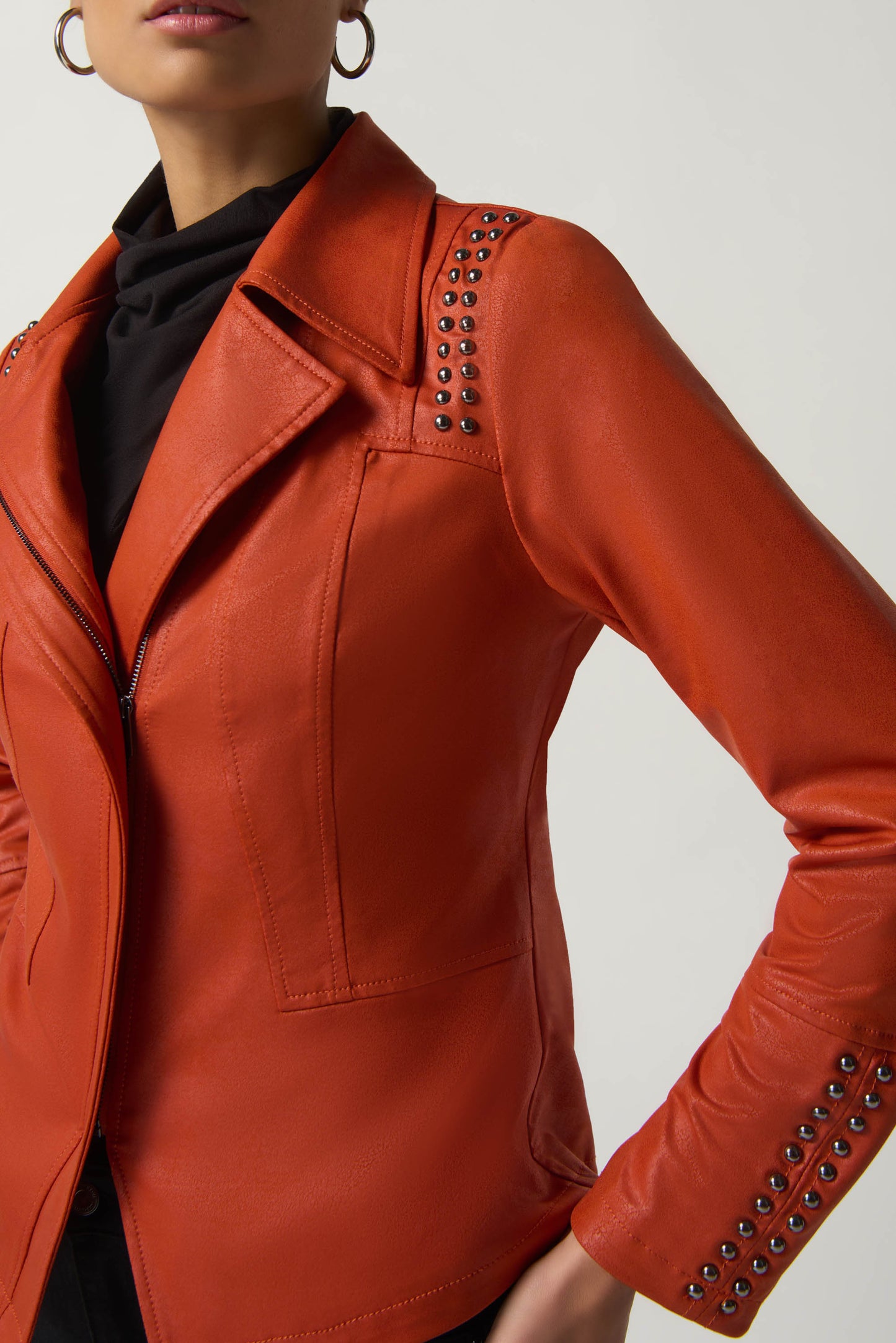 Joseph Ribkoff Studded Moto Jacket