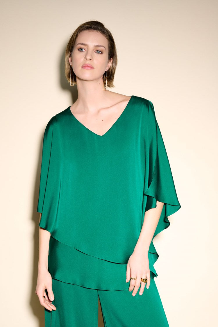Joseph Ribkoff Satin Cape Top