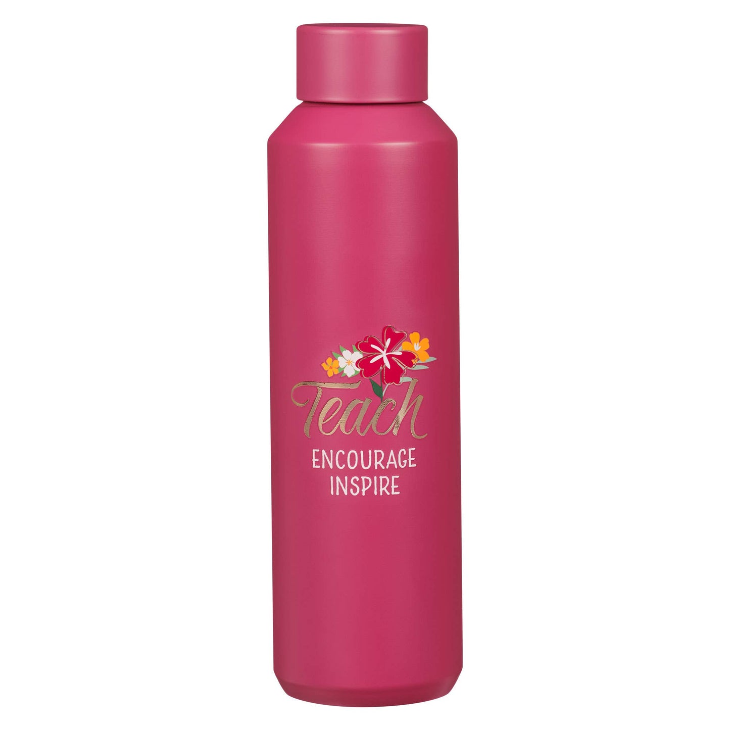 Christian Art Gifts - Water Bottle SS Teach Encourage Inspire