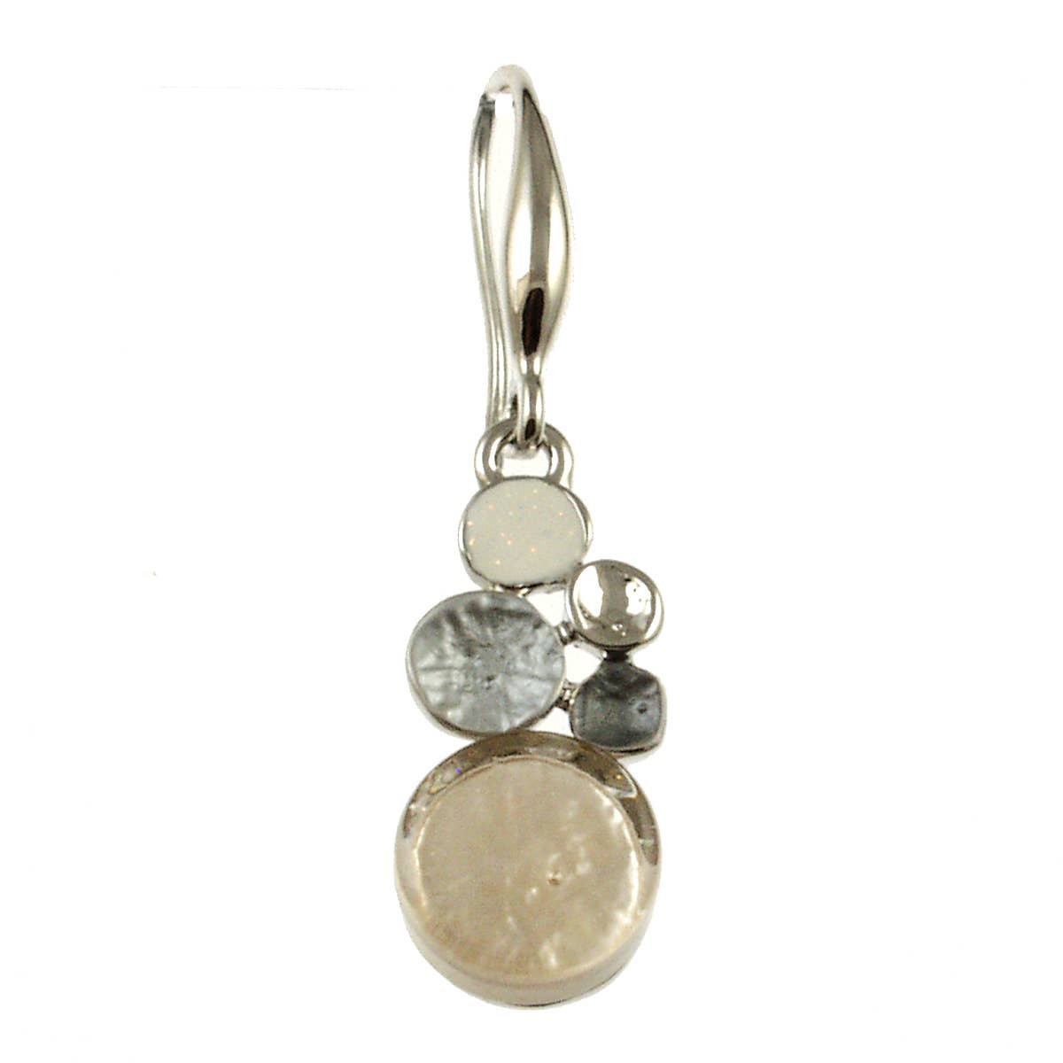 Origin Jewelry - Multi Dot Earring, Two-Tone Shell & Resin: Blue