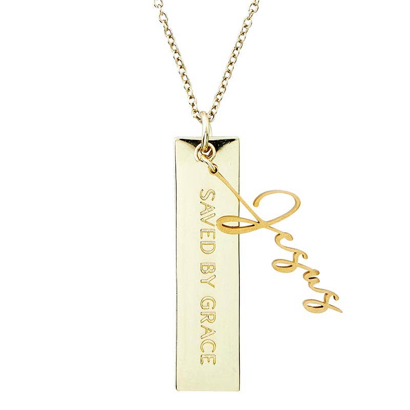 Faithworks by Creative Brands - Name Plate Necklace - Jesus