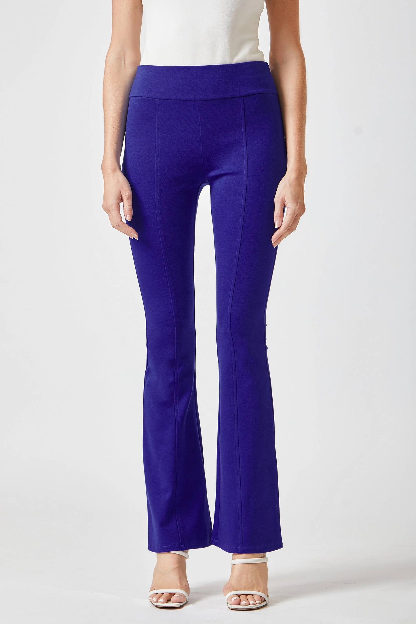 Dear Scarlett - Magic High Waisted Kick Flare Pants MDSFL: FRENCH ROYAL / M