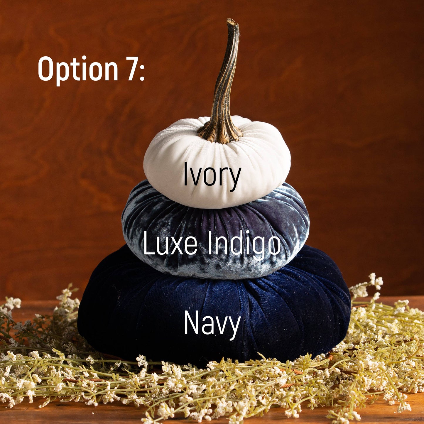 Your Heart's Content - Pumpkin Stacked Decor, Centerpiece Statement, Wedding Decor: Option 2: Gold Rust Olive