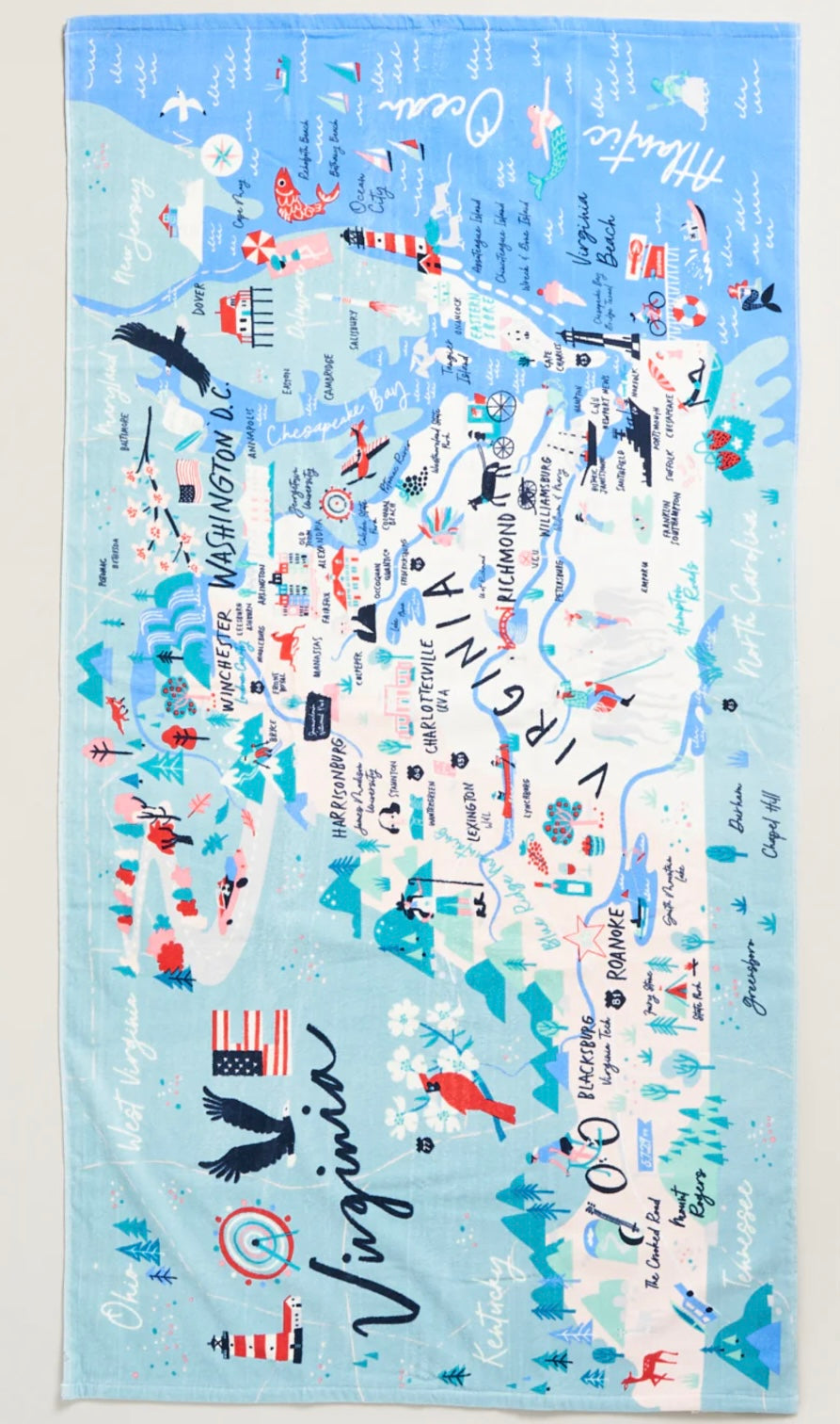 Spartina449 Greetings from Virginia Beach Towel