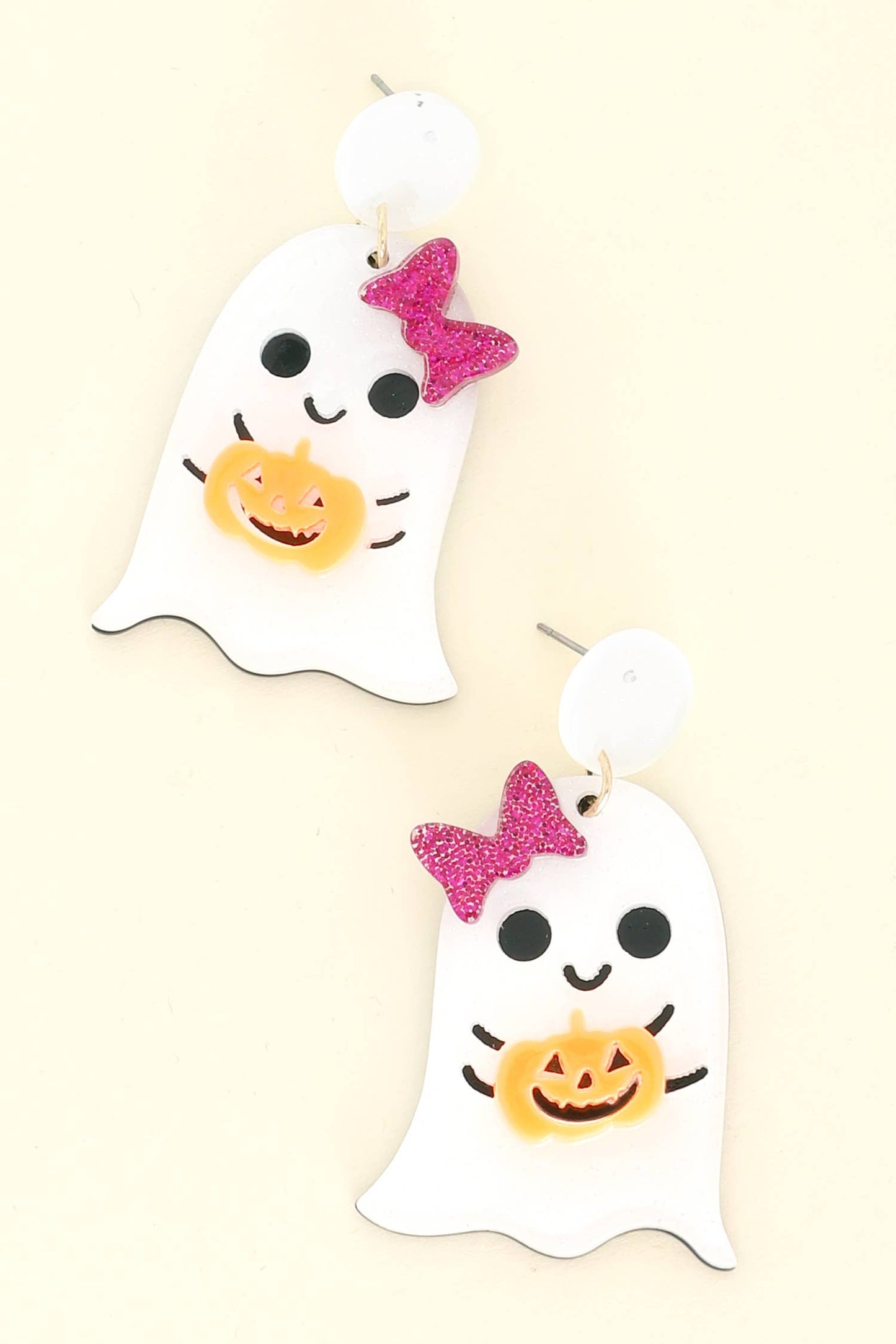 SP Sophia Collection - Trick or Treat Ghost Halloween Earrings