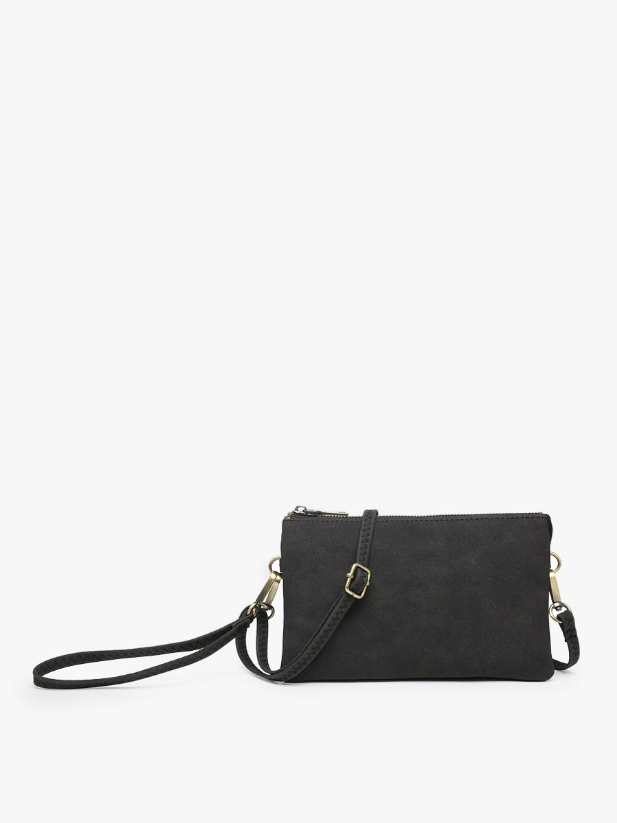 Jen & Co. - M013 Riley Monogrammable 3 Compartment Crossbody/Wristlet