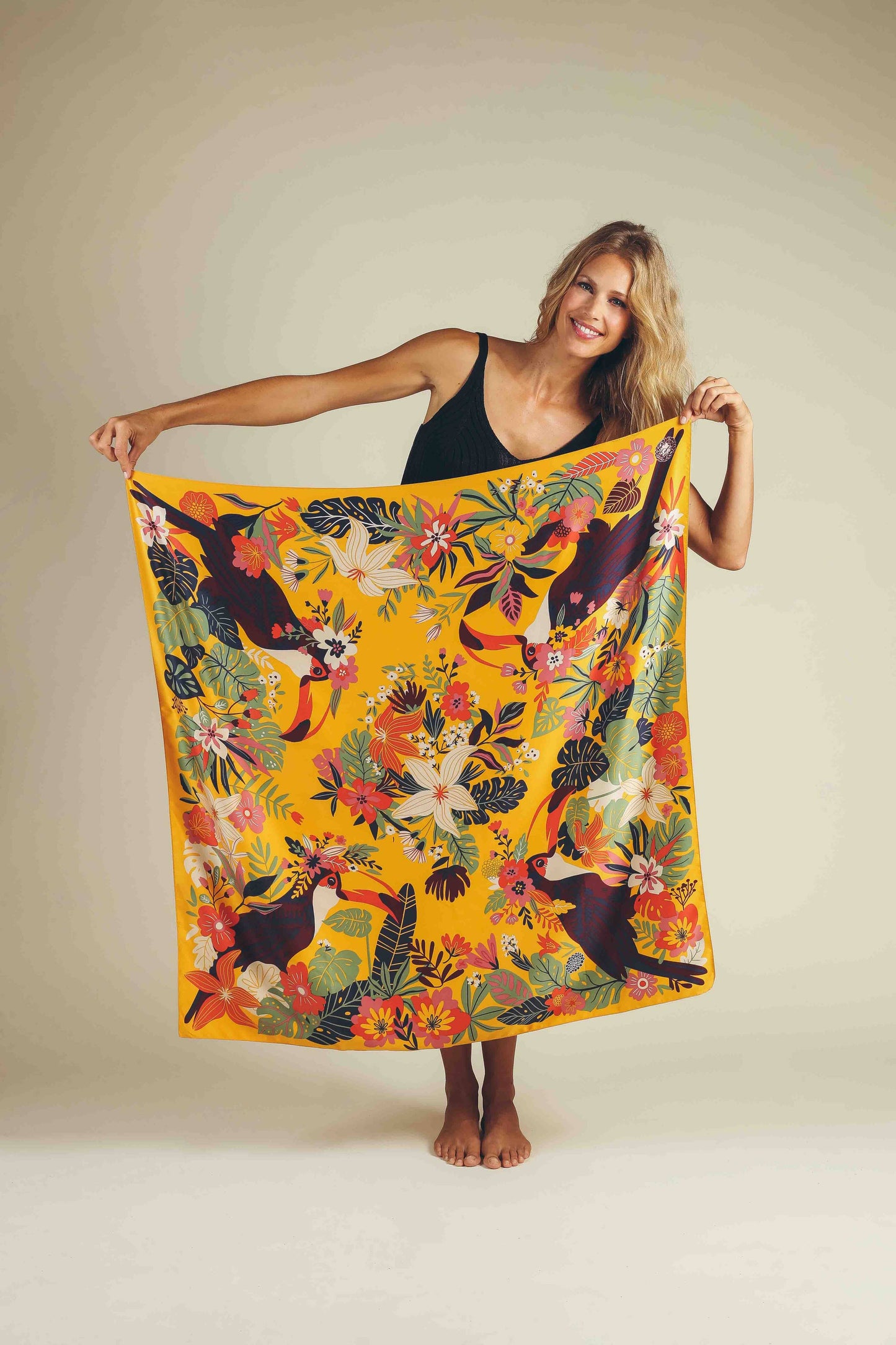 Powder Design inc - Satin Square Toucan Scarf