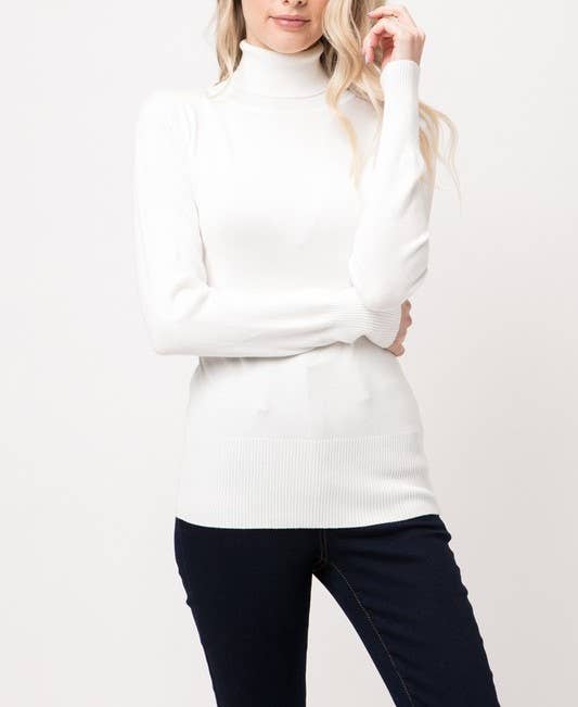 Newself Collection - Long Sleeve Turtle Neck Pull Over Sweater
