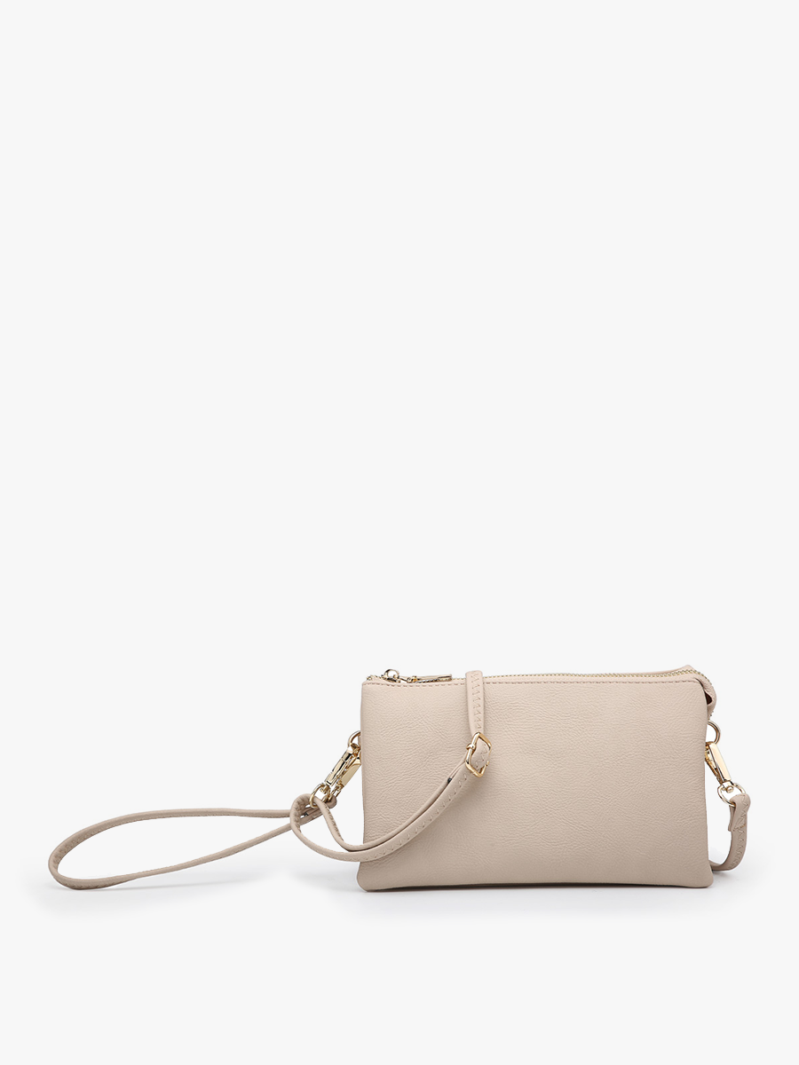 Jen & Co. - M013 Riley Monogrammable 3 Compartment Crossbody/Wristlet