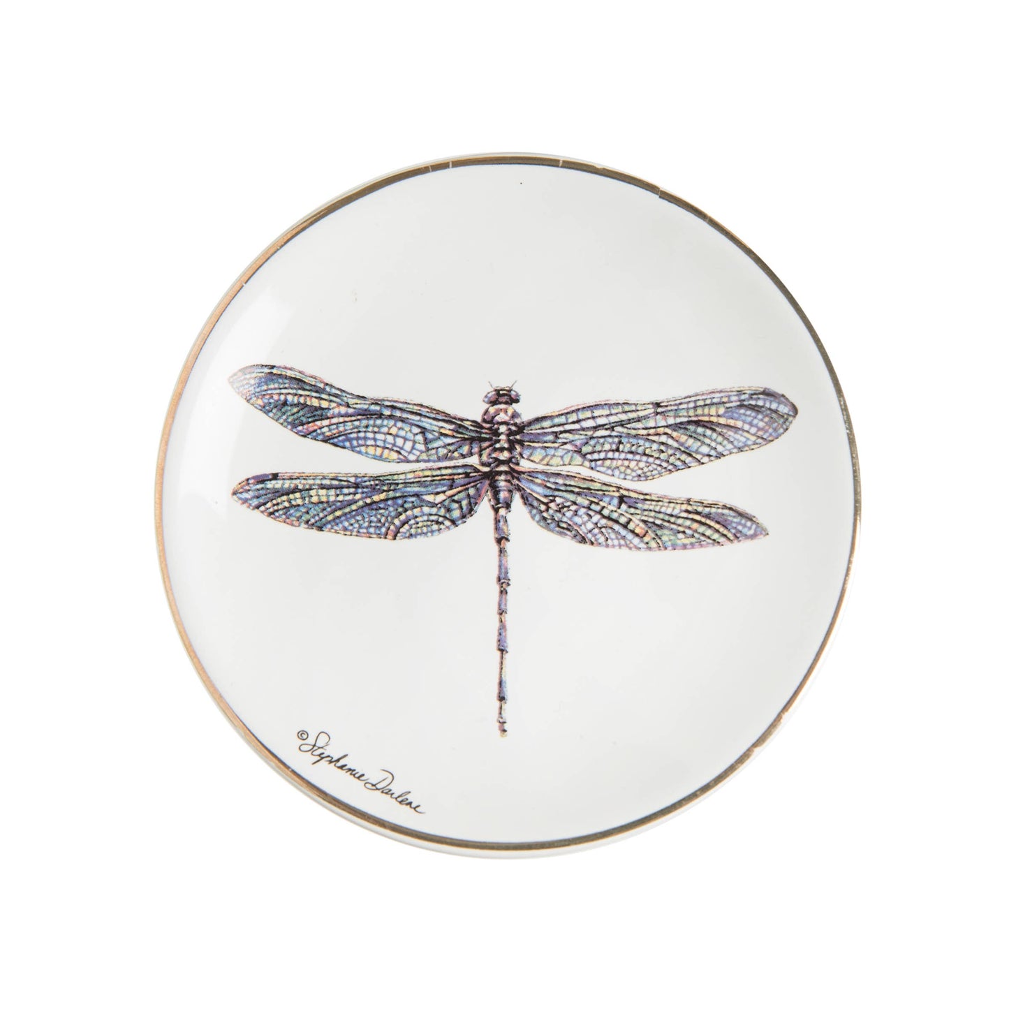 C&F Home - Round Dragonfly Trinket Dish