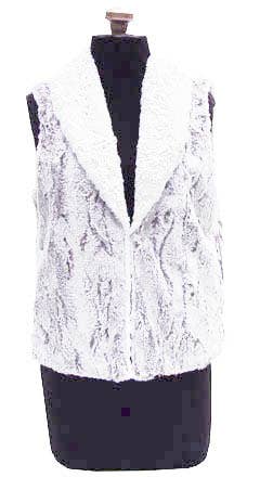 Shawl Collar Vest - Reversible Only 4 available: Medium / khaki / Cuddly Ivory