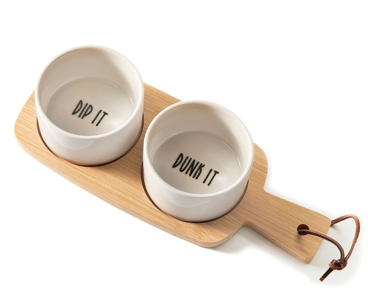 Giftcraft Condiment bowl tray set