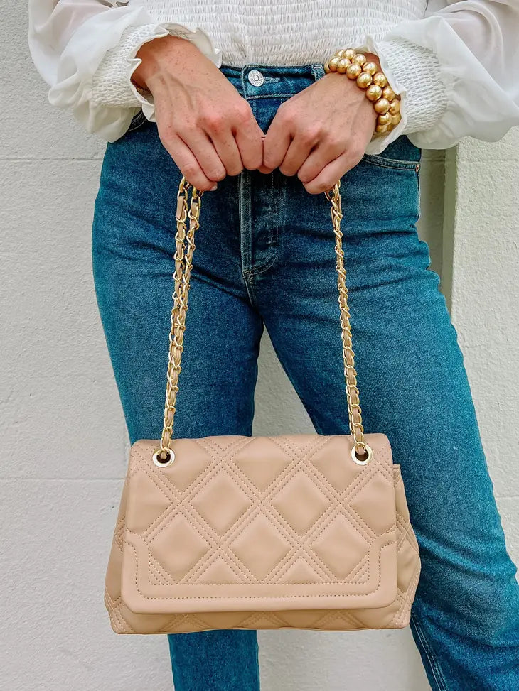 Cecillia quilted handbag Taupe