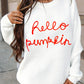 Flamingo Hello Pumpkin Graphic Sweater