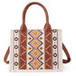 Montana West - WG2202-8120S  Wrangler Southwestern  Print Small Canvas Tote/Crossbody - Coffee: Coffee