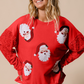 Moonlight Jade Sequined Santa Claus Christmas Sweatshirt