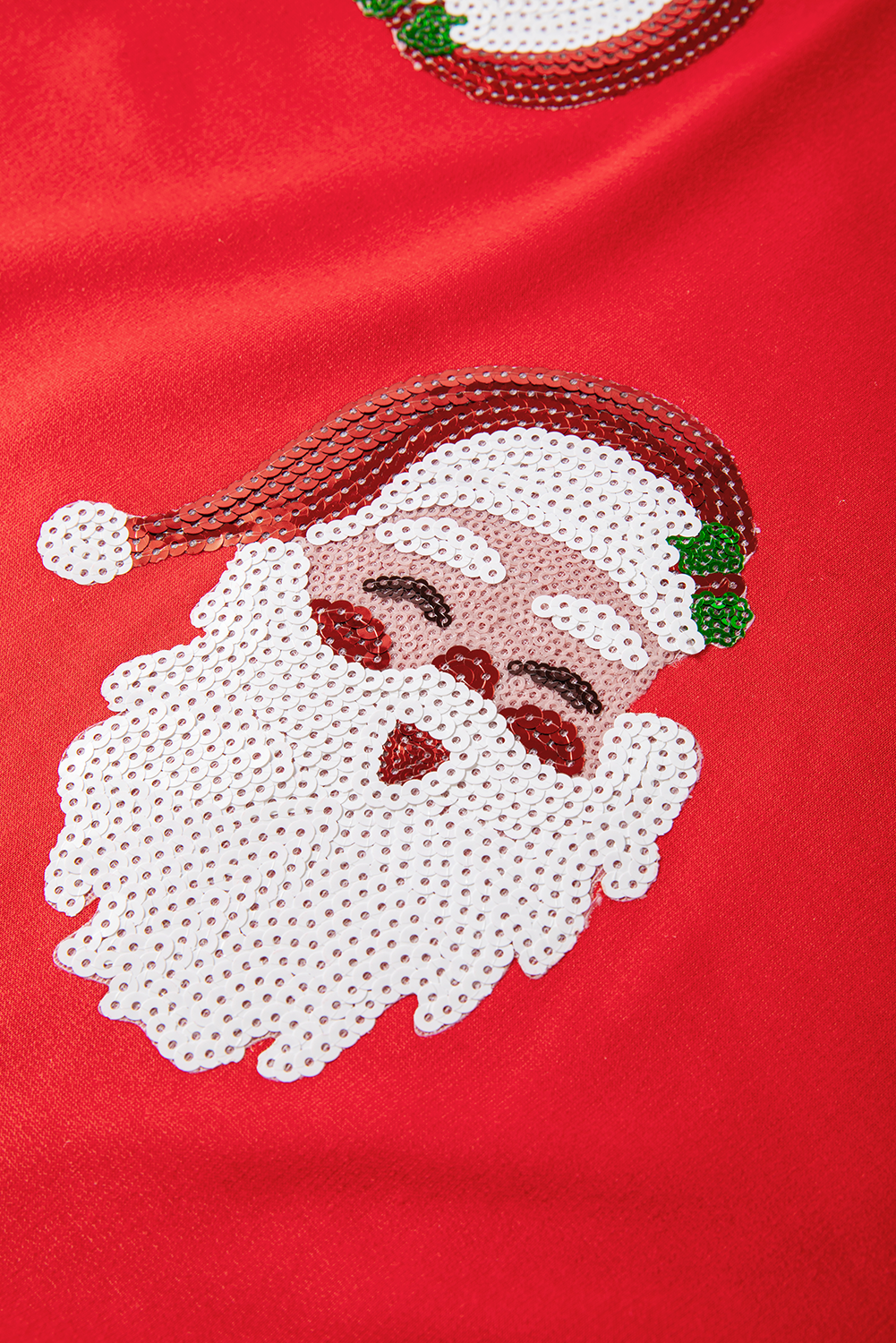 Moonlight Jade Sequined Santa Claus Christmas Sweatshirt