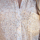 Apricot Sequin Collared Button Up Shirt