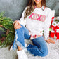 White Merry and Bright Quilted Sweatshirt