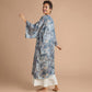 Tropical Toile Kimono Gown - Denim