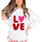 White Merry and Bright Quilted Sweatshirt