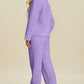 Double Take Full Size Texture Round Neck Long Sleeve Top and Pants Set